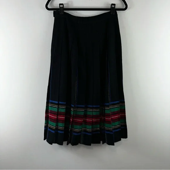 Pendleton Vintage 100% Wool Midi Pleated Skirt Size 10 Petite - Picture 5 of 6